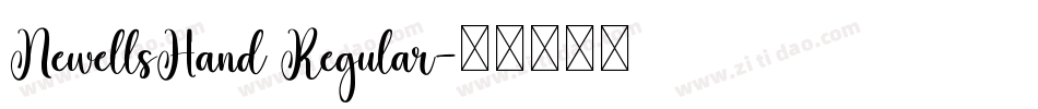 NewellsHand Regular字体转换